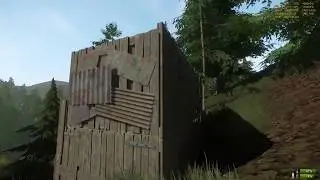 Miscreated &bull; Demo of quick enclosure for a tent, build with snapping