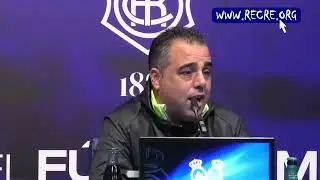 En directo: rueda de prensa de Germ&aacute;n Crespo tras el Recre - UCAM (10/12/2025)