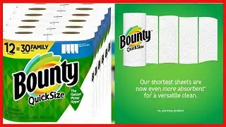 Great product -  Bounty Quick-Size Paper Towels, White, 12 Family Rolls = 30 Regular Rolls