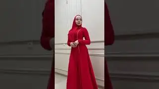 Beautiful Chechen Model in Red