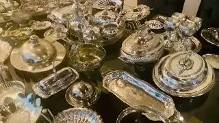 Antique Silverplated silverware crockery #downtonabbey #england #silverplated #antique #royalalbert