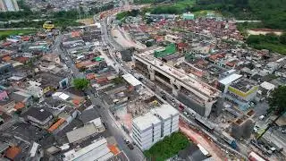 OBRAS LINHA 15 PRATA ALTEAMENTO DA REDE A&Eacute;REA OS PRIMEIROS PILARES SENTIDO COLONIAL A BOA ESPERAN&Ccedil;A