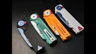 Button-Lock Folding Utility Knife
