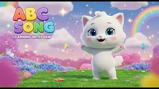 ABC Song for Kids | Rhythmic Alphabet Learning with Cute Baby Cat 🐾 | Learning With Paw