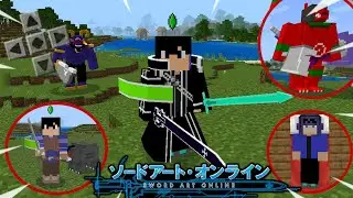 ADDON DE SWORD ART ONLINE (SAO) PARA O MCPE COM (BOSSES, SISTEMA DE LEVEL e ROUPAS)