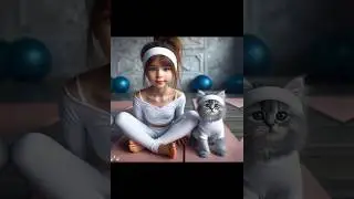Cute cat partner yoga #cat #viral #sports #shorts Part 20