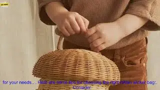 1005005373617108 Mushroom Basket Rattan Wicker Bag Hand Woven Storage Baskets Beach Str