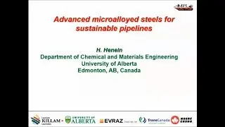 COM2017- MetSoc KEYNOTE: Advanced Microalloyed Steels for Sustainable Pipelines