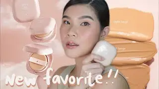 ЛУЧШИЙ МЕСТНЫЙ КУШОН! НОВЫЙ ОБЗОР ТОНАЛЬНОГО КРЕМ-СЫВОРОТКИ HAPPY SKIN SERUM CUSHION FOUNDATION ✨