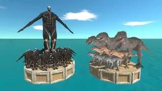 Indominus Rex Coliseum Challenge | Dirty Colossal Titan vs Indominus Rex - ARBS