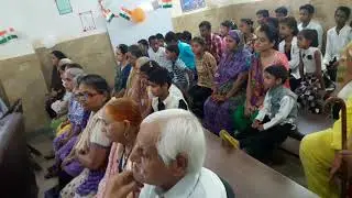 Independence day celebration function today at old age home janak sewa samiti Faridabad