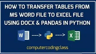 Extract Multiple Tables in a Word File to an Excel File using Python | Automate MS Word with Python