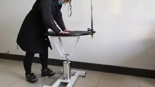 How to use hydraulic lift pet grooming table