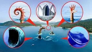 DRONE catches ALL SEA MONSTERS in REAL LIFE!! (SEA MONSTER MOVIE!)