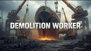 Demolition Worker heavy machinery demolishes cruise ships with modern technology 🚀