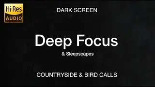 10-Hour English Countryside Sounds | Whitethroat & Tree Pipit Bird Calls | Dark Screen for Sleeping