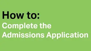 How to: Apply to UVU