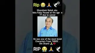 Nattu kaka news Nattu kaka death #Shorts #nattu #nattukaka Nattu kaka #tmkoc #nattukakalive #Jethala