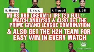 mi vs kol dream11 team|MI VS KOL Dream11 IPL T20 MatchToday|dream11 mi vs kol|MI VS KKR Dream11 Team