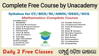 Mathematics Complete Course for RI, AMIN, CT, BED By Unacademy | Free Classes starting from 14th May