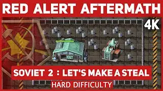 Red Alert Aftermath Remastered 4K - Soviet Mission 2: Let's Make a Steal - Hard Difficulty