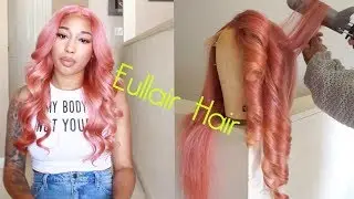 My Hair Came Out Rosegold| Quick Curls + Wig Application| Ft. Eullair Hair