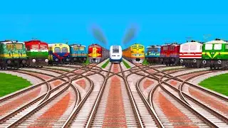 More Trains Crossing At Curved Diamond 👍Railroad tracks ll Diesels and Eclectic train crossing 2026