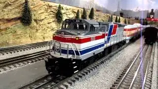Atlas O Amtrak Dash 8-32BWH #505 Video Mash Up 01-26-2013