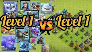 Level 1 Troops VS Level 1 Defense Formation | Clash of Clans