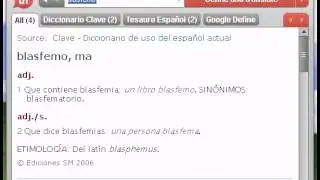 Definici&oacute;n de blasfemo