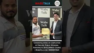 Many Congratulations on Completion of English, Public Speaking, Personality Development Course