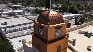 Santa Paula Clock Tower + Cows + DJI Air 2s