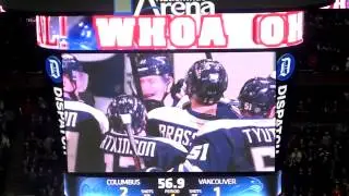 Columbus Blue Jackets Matt Calvert Overtime Game Winning Goal Against Vancouver Canucks 3/7/2013