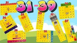 Number Blocks 31-39 l Lets learn how to build numbers and count them! 