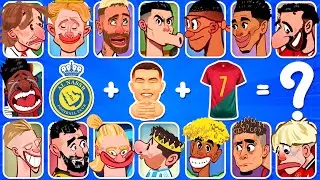 Guess The FOOTBALL PLAYER By Club, Emoji and Jersey Number | Ronaldo, Messi, Neymar Jr.