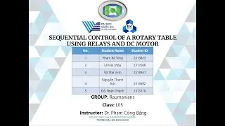 SEQUENTIAL CONTROL OF A ROTARY TABLE  | Group Project ME2009