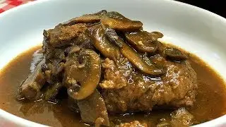 SLOW COOKER SALISBURY STEAKS!  PERFECT FOR FREEZER BANKING!