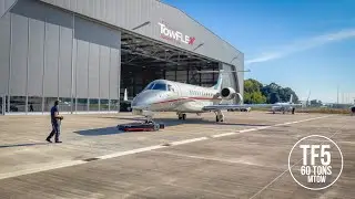 TowFLEXX TF5 - Embraer Legacy 650 - Vistajet | Электрический дистанционно управляемый буксировщик самолётов