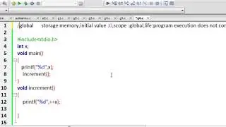storage classes in c/global storage class example1