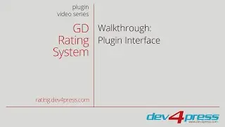 GD Rating System Pro: Walkthrough Plugin Interface