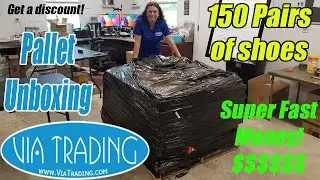 150 Pairs of Shoes - Pallet Unboxing - Super Fast Money - Get a discount! - Online reselling