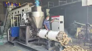 Feather meal extruder feather meal making machine working video