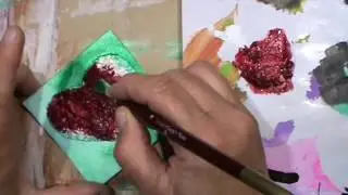 Mixed media art card Egg Shell Heart