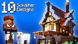 10 Sch&auml;fer Designs in Minecraft 🔟 Minecraft Schafstall bauen deutsch