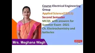 22211 mcqs Electrochemistry and batteries