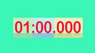 01 Minute Countdown Flip Clock Timer | Simple Beeps 🔔| Green Screen | #greenscreen | Copyright Free|