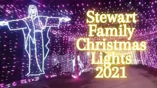 Stewart Family Christmas Lights 2021 in Fayetteville Ar, over 5 million lights in the countryside