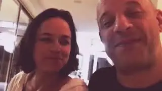 Michelle Rodriguez playing piano 🎹 Vin Diesel || Fast & Furious 9