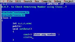 C++ program to check Armstrong Number or Not using Class | Armstrong Number in C++ using while loop