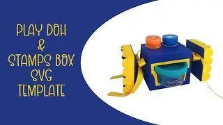 Candy Play Doh and Stamps Box |  Activity Book for Kids | Coloring Book Template | Cricut Silohuette